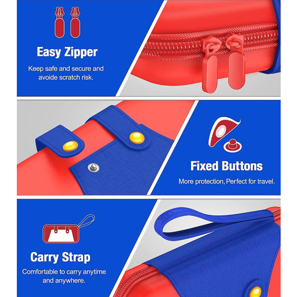 Case Nintendolle, kytkimien case Kannettava case, joka on yhteensopiva Nintendo Switchin &amp; Lisävarusteet, Protective Hard Shell Sw mario