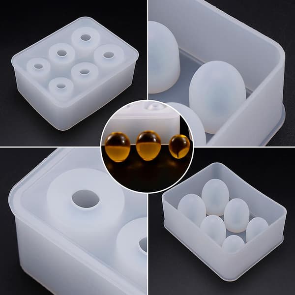 Mote smykker Making Tools Egg Silikonformer Home Decor Diy Kake Harpiksform