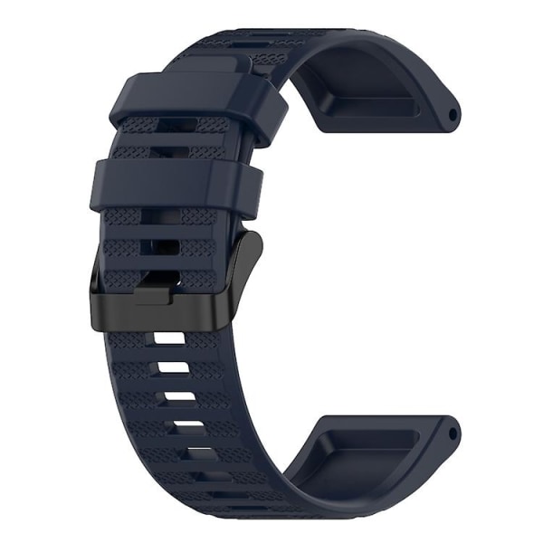 For Garmin Fenix ​​6 Gps 22 mm horisontal tekstur silikonklokkerem med fjerningsverktøy Navy Blue