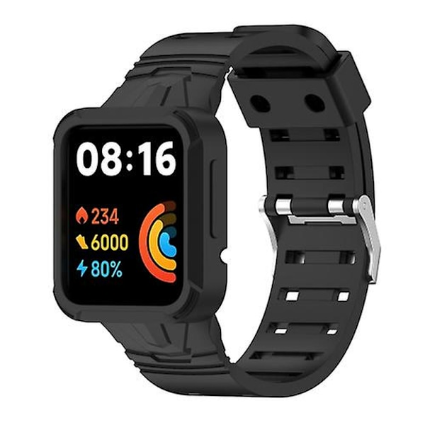 För Xiaomi Redmi Watch 2 Lite/watch Lite 2/watch Lite/redmi Watch 2/redmi Watch Silikon Integrerad Klocka Black