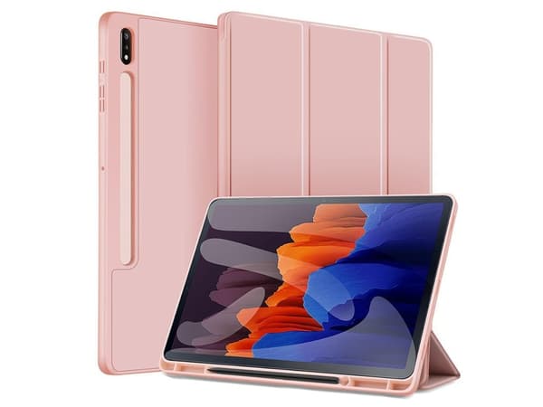 Fodral för Samsung Galaxy Tab S9 Plus 12.4 Magnetisk Sug Anti-fall Rosa