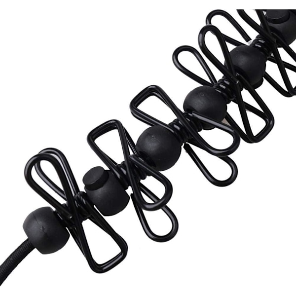 Bærbar klesline for reiser - Justerbar elastisk innfellbar klesline