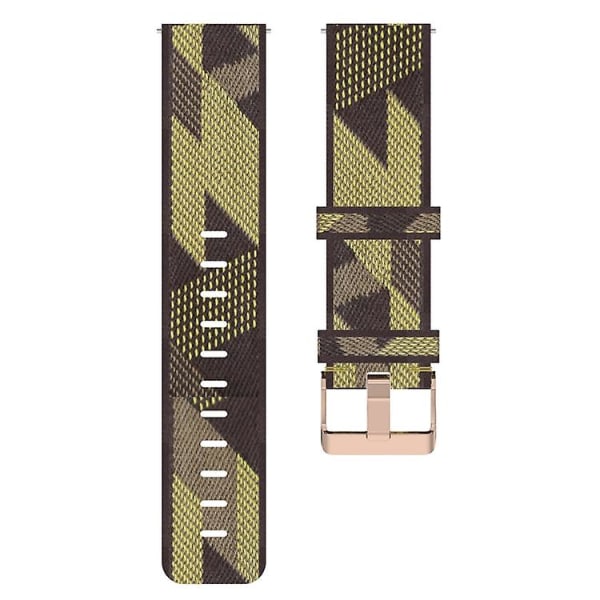 For Garmin Forerunner 245 Music 20mm Nylon Woven Watch Band Yellow