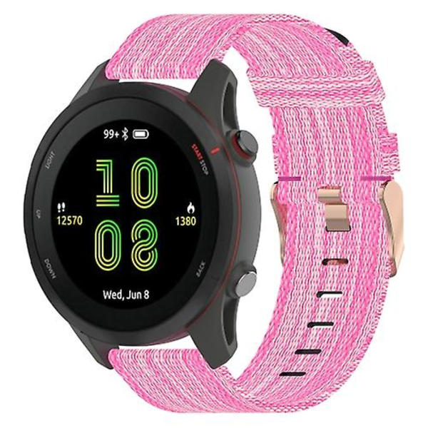 Til Garmin Venu 2 22mm nylonvævet urrem Pink