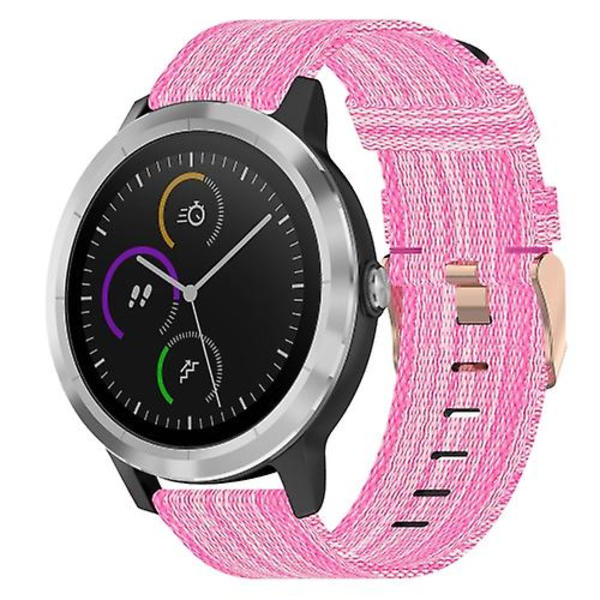 Garmin Vivoactive 3 20 mm: nylon watch ranneke Pink
