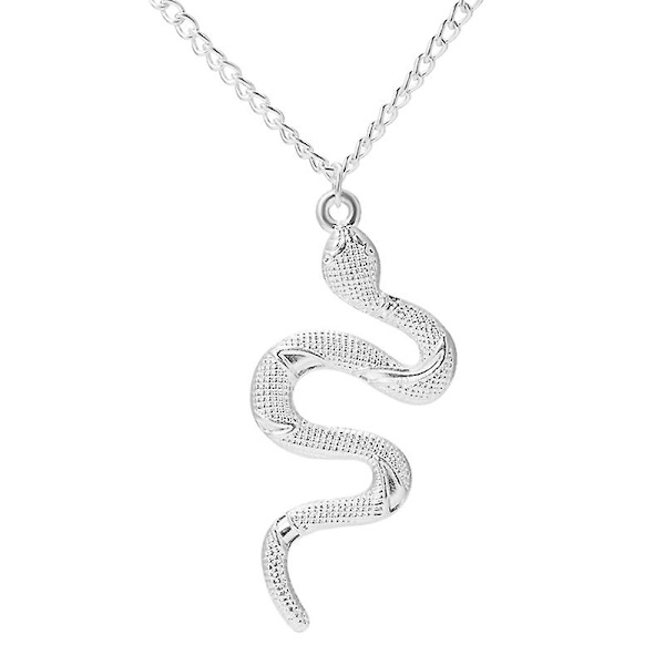 Guld Snake Halsband Silver Snake Pendant Halsband Layered Snake Necklace 3