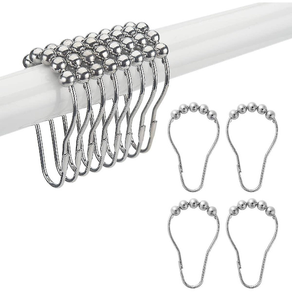 Duschdraperikrokar Ringar, Metall Duschdraperikrokar Ringar 12st Chrome