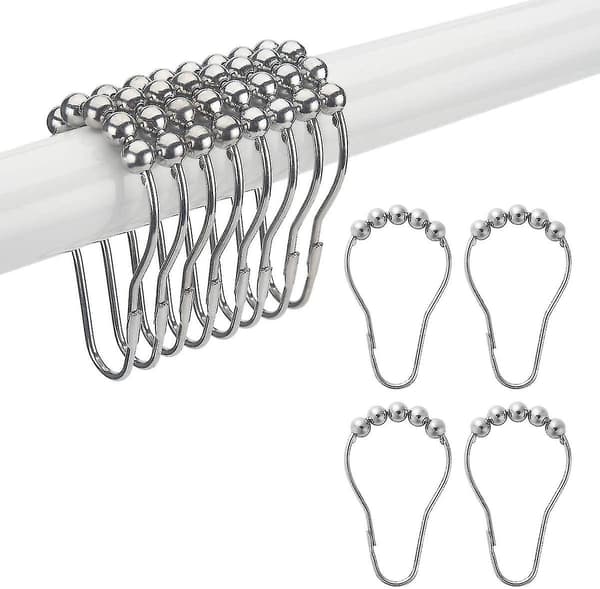 Dusjgardinkroker Ringer, Metall Dusjgardinkroker Ringer 12stk Chrome