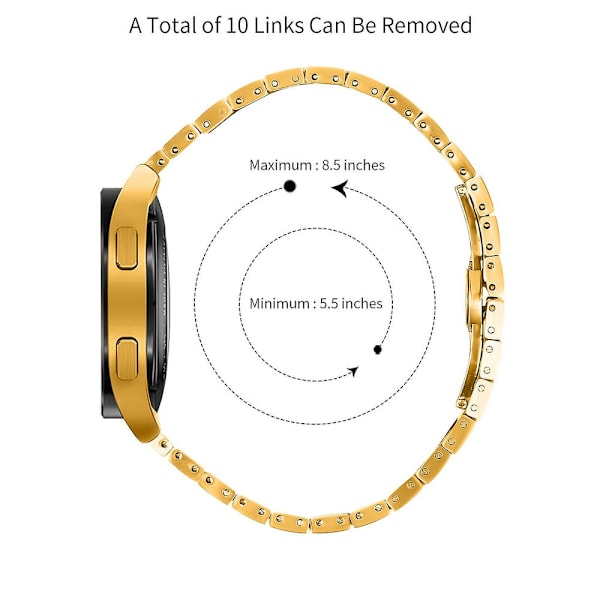 Huawei Watch 2/Watch GT 2 42mm/Watch GT 3 42mm -tyyliin sopiva ruostumattomasta teräksestä valmistettu rannekoru Multicolor Style C