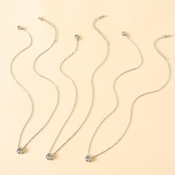 Best Friend Knot Halsband Perfekt födelsedagspresent för långväga vänner Gold 2