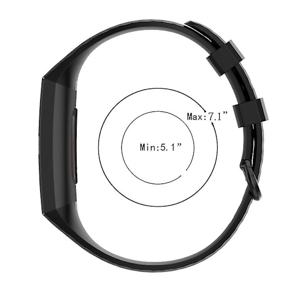 Fargespenne Tpu armbåndsurrem for Fitbit Charge 4 / Charge 3 Se Black