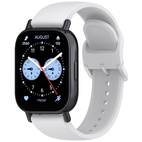 Stropp for Redmi Watch 5 Lite, ensfarget silikonstropp (grå)