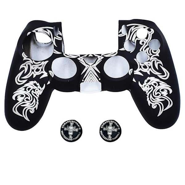 SQCLV PS4-controller-skins, silikone-controller-cover-skin-beskytter, kompatibel med /PS4 Slim/PS4 Pro-controller (tommelfingergreb x 2) C