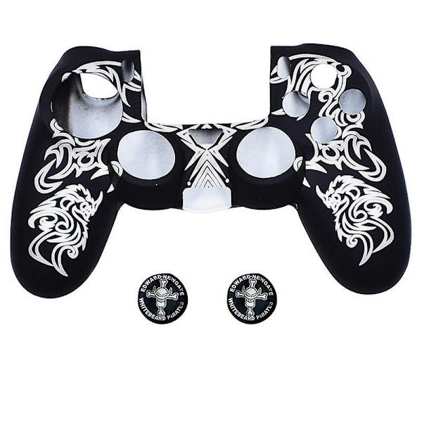 SQCLV PS4-kontrollerskinn, silikonkontrollerdekselbeskytter kompatibel med /PS4 Slim/PS4 Pro-kontroller (tommelgrep x 2) C