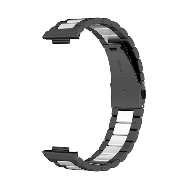 Rostfritt stål armband passar till Huawei Watch Fit 2 Vattentät armband klocka black silver