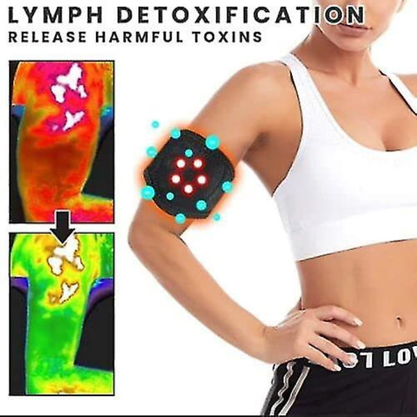 2 stk. Arm Trimmers til slappe arme, justerbare turmalin akupressur selvoppvarmende detox og formende arm trimmere Red x Black