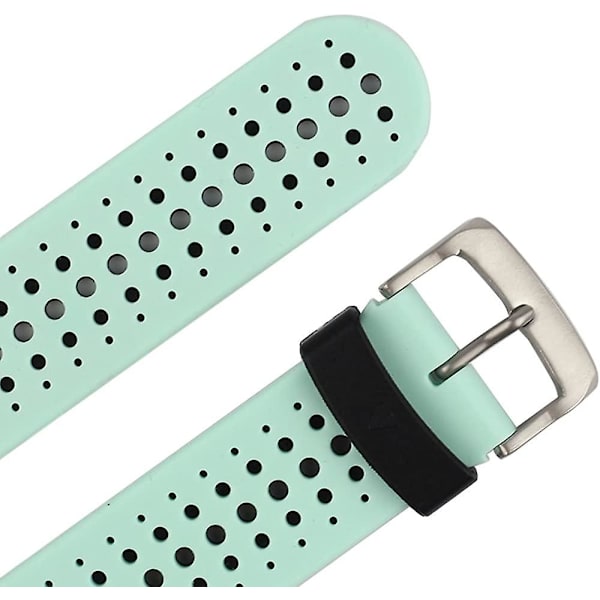 Udskiftningsrem til smart armbåndsur til Garmin Forerunner 220/230/235/620/630/735xt/235 Lite Aqua-Black