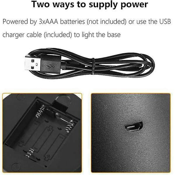 12 Pack 3d Night Led Light Lamp Base 16 Colors Led Light Display Base With Remote Control For Acryl