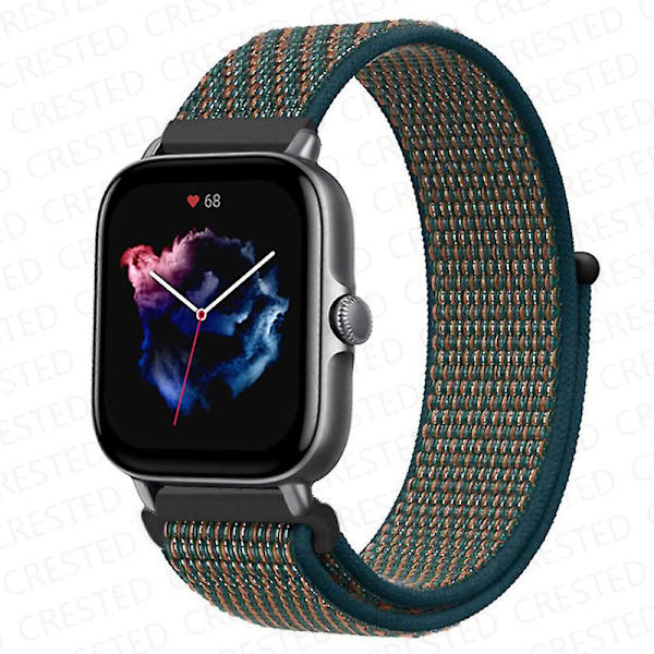 20 mm 22 mm watch för Amazfit Gts/2/2e/4/3/mini Gtr 4/2/3/ pro 47 mm Stratos 3 nylon Pulseira Correa Amazfit bipsband dark sea green 57 20mm