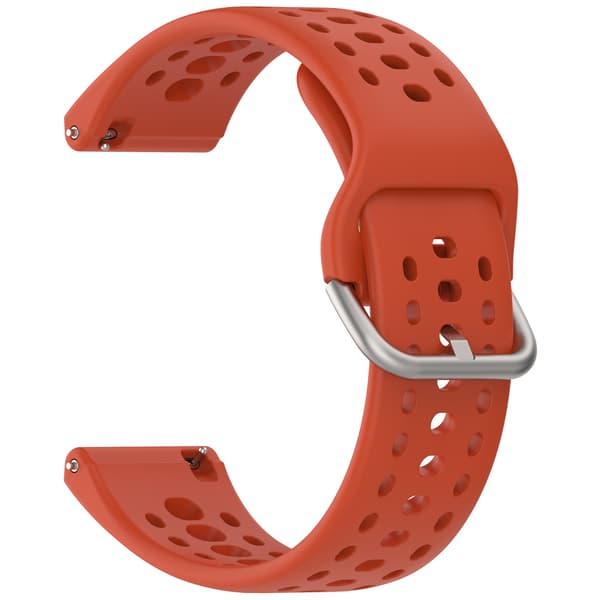 Rem til Amazfit Bip 6 22mm Åndbar silikonerem (rød)