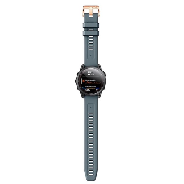 For Garmin Fenix ​​5s 20 mm rosegullspenne silikonklokkerem Navy blue