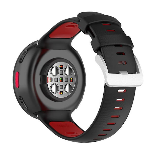 Til Polar Vantage V2 tofarvet silikoneurrem Black Red