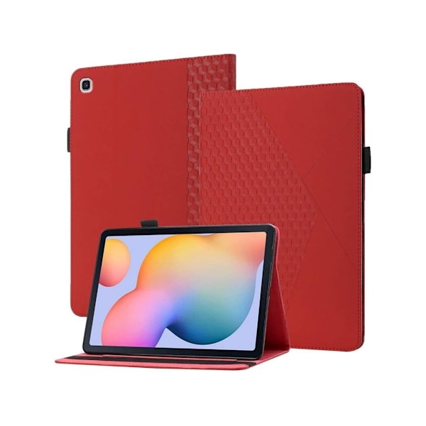 Samsung Galaxy Tab S6 Lite 10.4 2020 Sm P610/p615 Tablet-kotelo, timanttikuvio, punainen