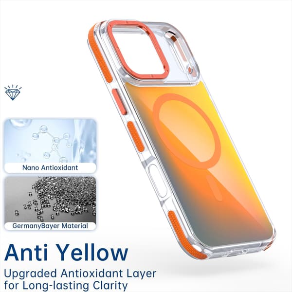 Etui til iPhone 17 Pro, Gradient beskyttelsesetui, hvit