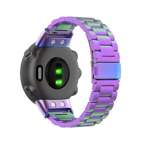 Armbåndsrem i rustfrit stål til Garmin Forerunner 45 45s Swim 2 Colorful