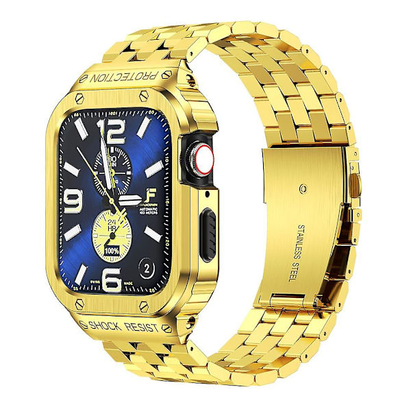 Armband i rostfritt stål för Apple Watch Band 49 mm 45 mm 44 mm (ej watch) cover Tillbehör Iwatch Ultra Series 7 6 Se 8+ case gold 41mm