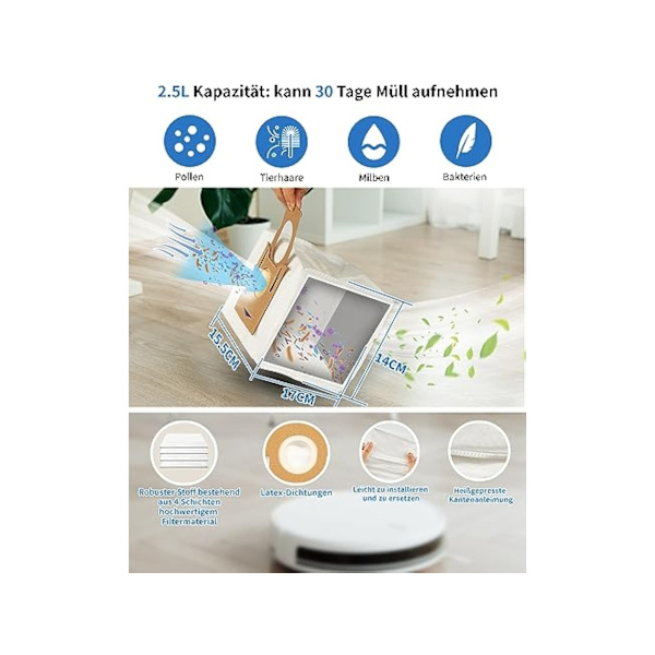 18 Tilbehør til Ecovacs Deebot Ozmo 920 950 T5 T8 Aivi Max Mult