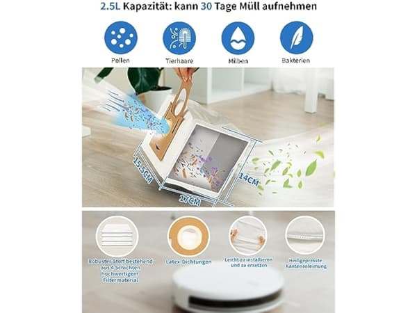 18 Tilbehørsdele til Ecovacs Deebot Ozmo 920 950 T5 T8 Aivi Max Mult