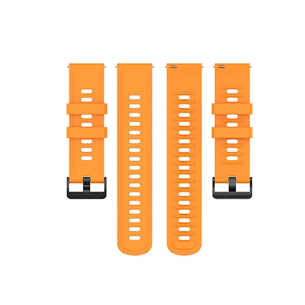 Til Garmin Venu 20 mm ensfarvet blød silikone urrem Orange