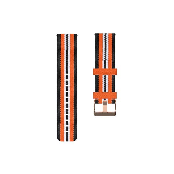 Til Garmin Vivoactive 3 Nylon urrem Black Orange