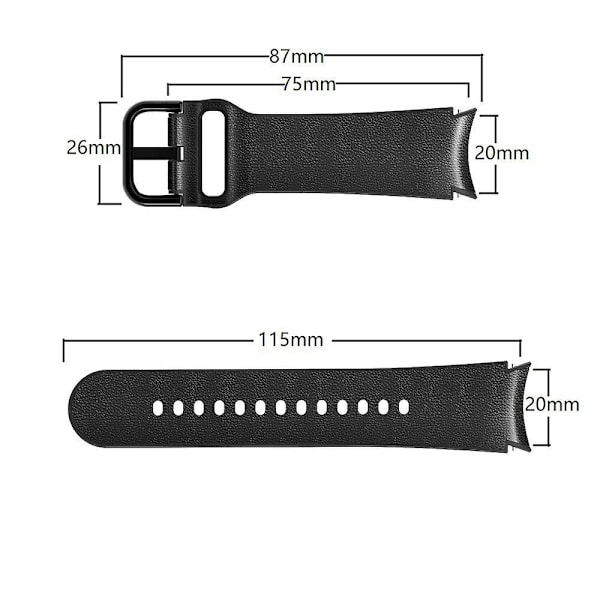 Samsung Galaxy Watch 4 44mm 20mm silikone rem Black