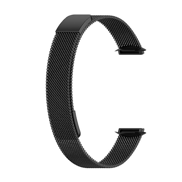 Erstatningsstropp i rustfritt stål Magnetisk Milan Fashion-armbånd for Fitbit Luxe black