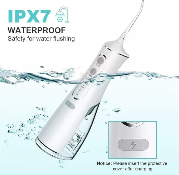 Oral Irrigator Trådløs Vandtråd 4 Tilstande & 5 Spidser