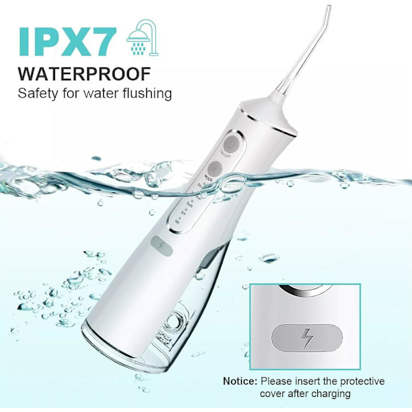 Oral Irrigator Trådlös Vattentråd 4 Lägen & 5 Munstycken