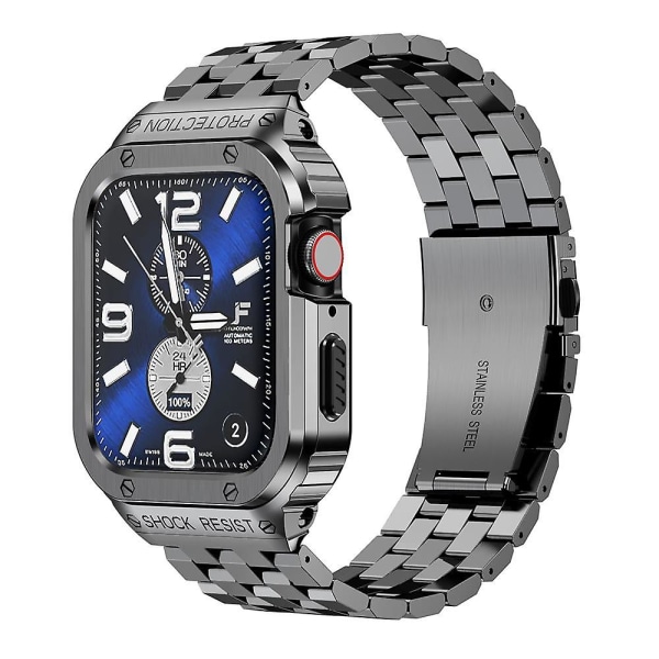 Rustfri stålrem for Apple Watch-bånd 49 mm 45 mm 44 mm (ikke klokke) støtfangerdeksel Tilbehør Iwatch Ultra Series 7 6 Se 8+ etui space gray 45mm