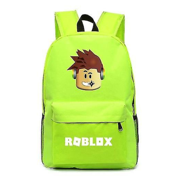 Roblox Ryggsäck Roblox Anpassad Skolväska Unisex Fluorescent Green