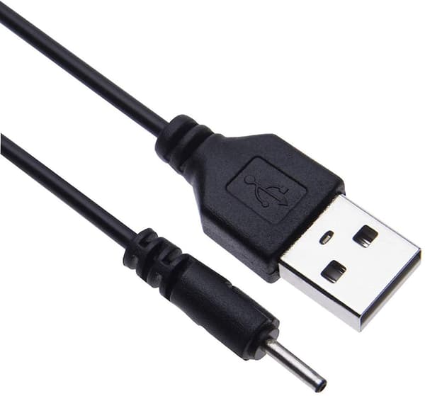 Usb til DC 2,0 mm kabel, øretelefoner Usb DC opladeradapter Two Pack