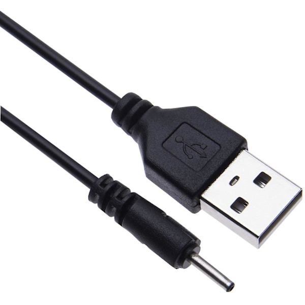 USB till likström 2,0 mm-kabel, hörlurar USB likströmsladdare Two Pack