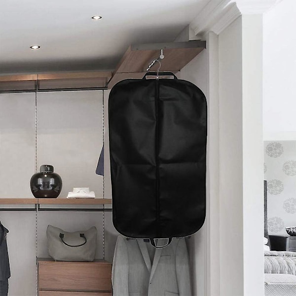 2 stk. Sort Tøjrejse- og Opbevaringspose Åndbar Taske 26x42x5 Tommer Black