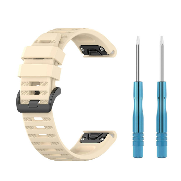 Silikon Snabbkoppling Rem För Garmin Fenix 7 / Epix Beige