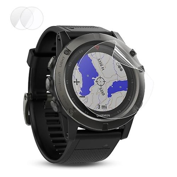 2 kpl Hat-prinssi Garmin Fenix ​​5x Smart Watch HD -näytönsuojalle