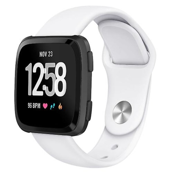 För Fitbit Versa 2 / Fitbit Versa Lite enfärgad watch White
