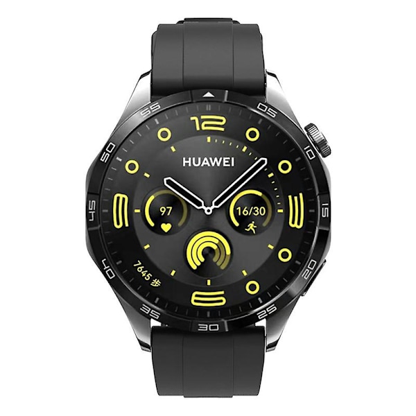 22mm Silikonihihna Vaihdettava Älykello Huawei Watch Gt 4 46mm Black