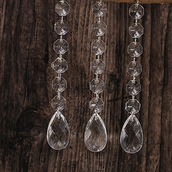 10 stk. K9 glas klare krystalvedhæng