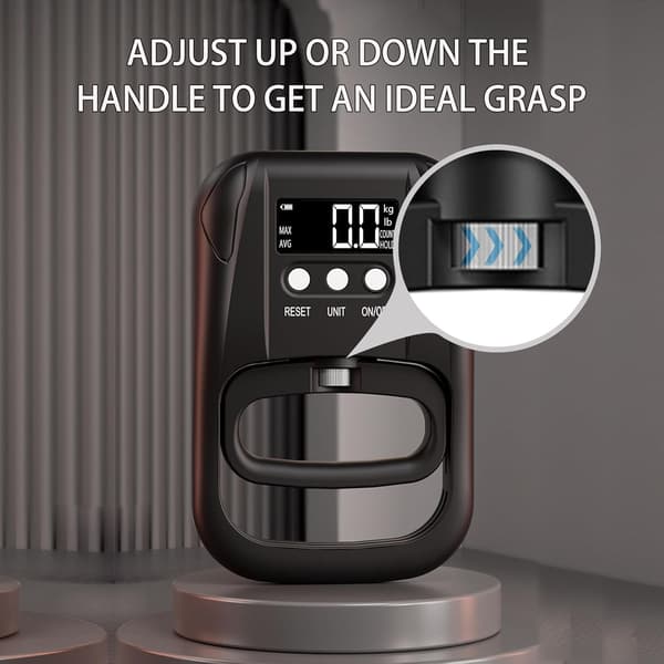 Hånddynamometer 120 kg Grip Strength Trainer med automatisk lagring og tellefunksjon