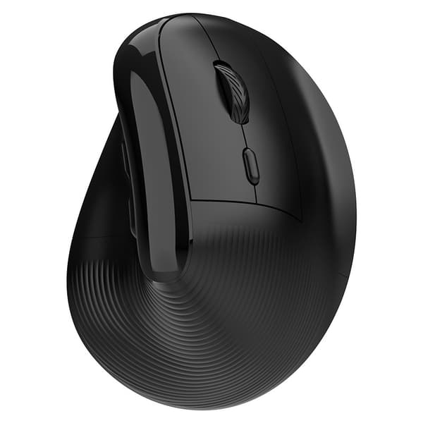 Trådløs Vertikal Mus, 2.4G/Bluetooth Dual Mode Ergonomisk Vertikal Mus (sort)